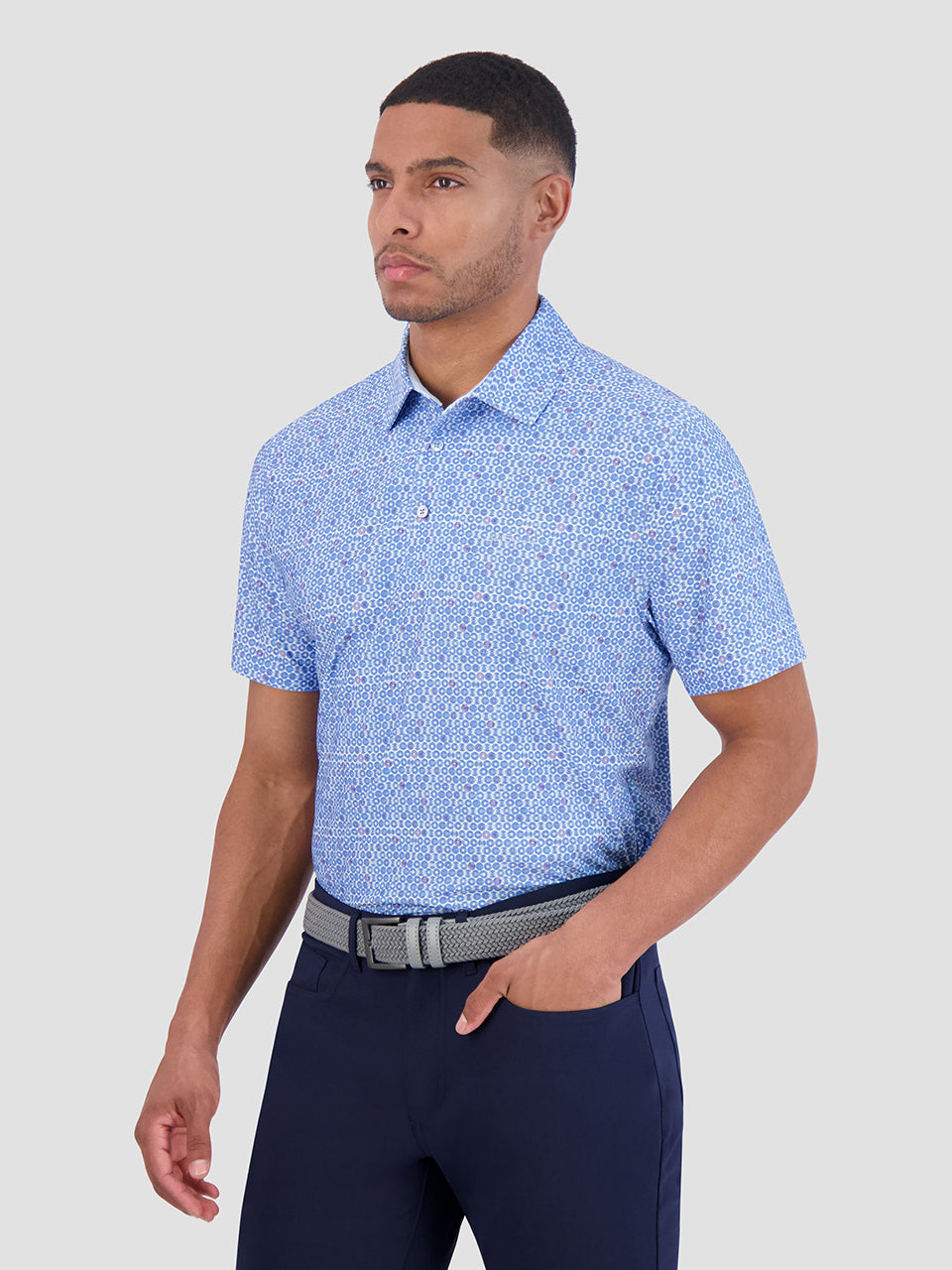 Polos Ben Sherman Broken Record Tech Jersey Sports Fit Bleu | HVM-28543926